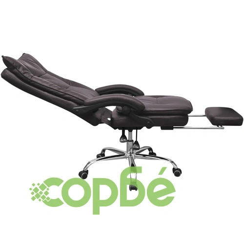 полулегнал административен офис стол със стъпенка, кафяв ➤ топ цена ➤ sorbe.bg