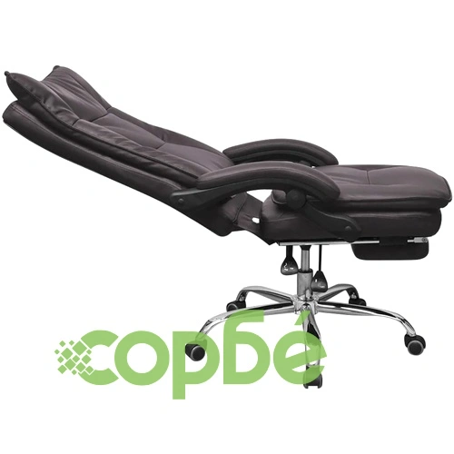 полулегнал административен офис стол със стъпенка, кафяв ➤ топ цена ➤ sorbe.bg