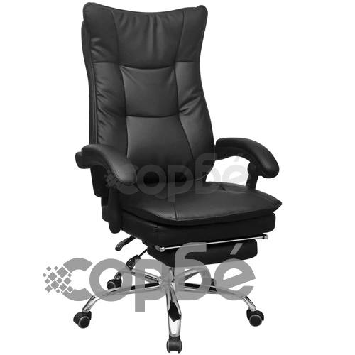 полулегнал административен офис стол със стъпенка, черен ➤ топ цена ➤ sorbe.bg