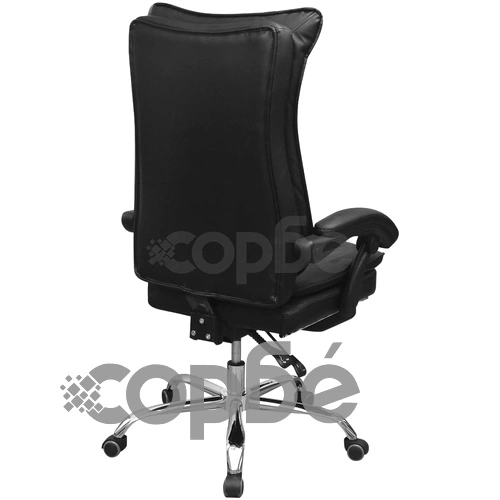 полулегнал административен офис стол със стъпенка, черен ➤ топ цена ➤ sorbe.bg