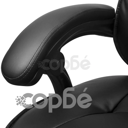 полулегнал административен офис стол със стъпенка, черен ➤ топ цена ➤ sorbe.bg