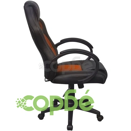 Директорски офис стол, оранжев, изкуствена кожа ➤ топ цена ➤ sorbe.bg