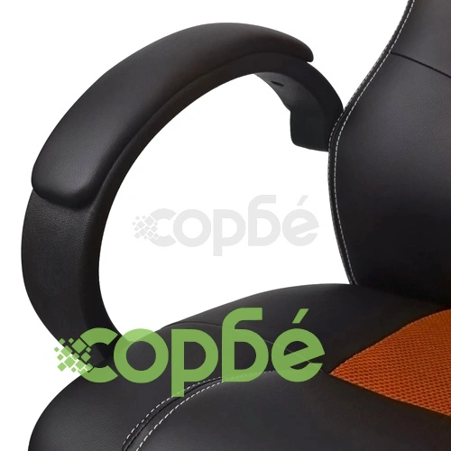 Директорски офис стол, оранжев, изкуствена кожа ➤ топ цена ➤ sorbe.bg