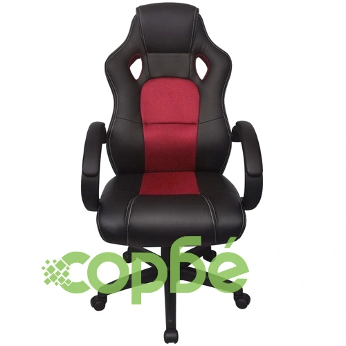 Директорски офис стол, червен, изкуствена кожа ➤ топ цена ➤ sorbe.bg