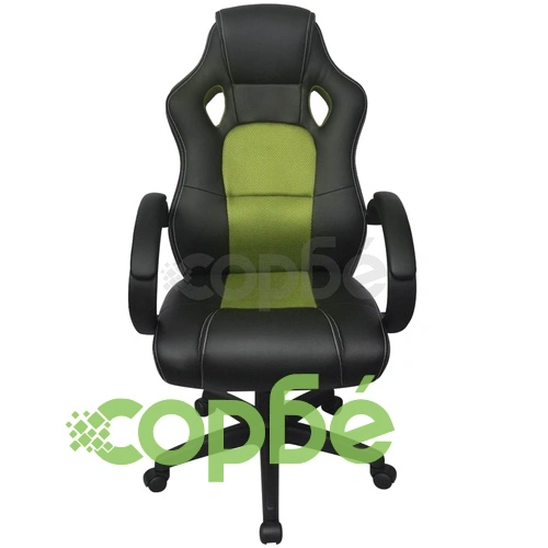 Директорски офис стол, зелен, изкуствена кожа ➤ топ цена ➤ sorbe.bg