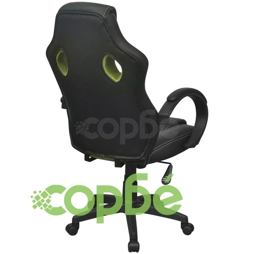 Директорски офис стол, зелен, изкуствена кожа ➤ топ цена ➤ sorbe.bg