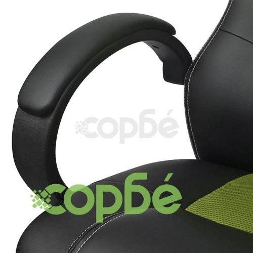 Директорски офис стол, зелен, изкуствена кожа ➤ топ цена ➤ sorbe.bg