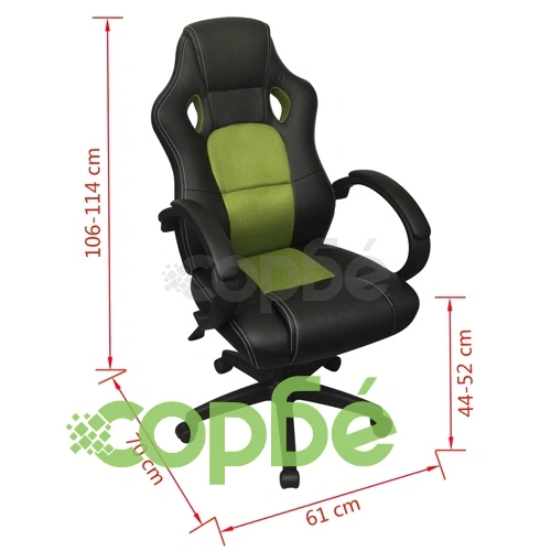 Директорски офис стол, зелен, изкуствена кожа ➤ топ цена ➤ sorbe.bg