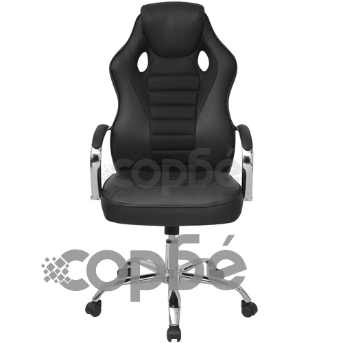 Директорски офис стол от черна изкуствена кожа ➤ топ цена ➤ sorbe.bg