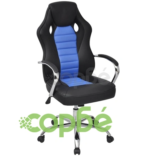 Директорски офис стол, светло синьо, изкуствена кожа ➤ топ цена ➤ sorbe.bg