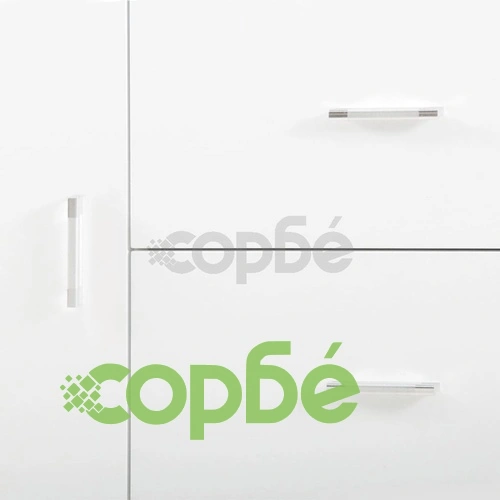 Страничен шкаф с гланцирано покритие, 160x40x70 см, MDF, бял  ➤ топ цена ➤ sorbe.bg