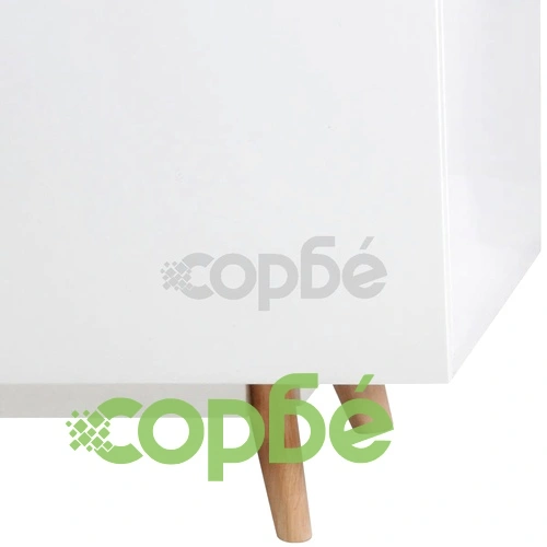 Страничен шкаф с гланцирано покритие, 160x40x70 см, MDF, бял  ➤ топ цена ➤ sorbe.bg