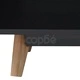 Страничен шкаф с гланцирано покритие, 160x40x70 см, MDF, черен 