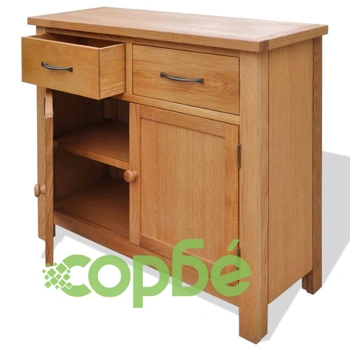 Сайдборд, 90x33,5x83 см, дъбов масив ➤ топ цена ➤ sorbe.bg