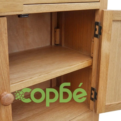 Сайдборд, 90x33,5x83 см, дъбов масив ➤ топ цена ➤ sorbe.bg