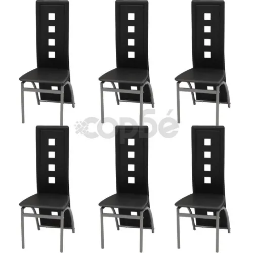 Трапезен комплект, 7 части, черен ➤ топ цена ➤ sorbe.bg