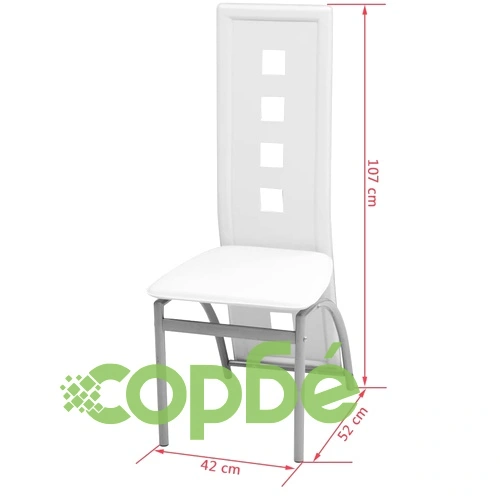 Трапезен комплект, 7 части, бял ➤ топ цена ➤ sorbe.bg
