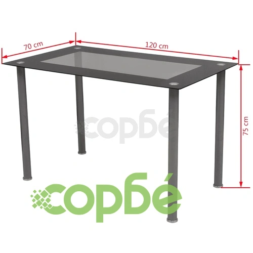 Трапезен комплект, 7 части, черен ➤ топ цена ➤ sorbe.bg