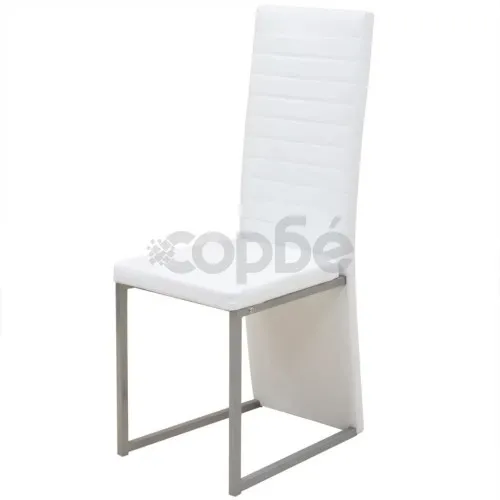 Трапезен комплект, 7 части, бяло и черно ➤ топ цена ➤ sorbe.bg