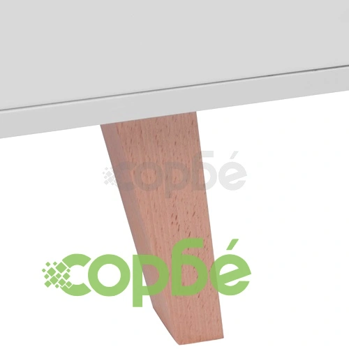 Страничен шкаф с гланцирано покритие, MDF, 150x40x73 см, бял ➤ топ цена ➤ sorbe.bg