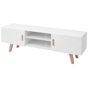 ТВ поставка МДФ 150x35x48,5 см бял гланц