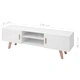 ТВ поставка МДФ 150x35x48,5 см бял гланц ТВ поставка МДФ 150x35x48,5 см бял гланц