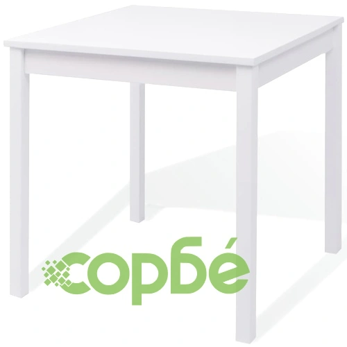 Комплект за трапезария, 3 части, бор, бял ➤ топ цена ➤ sorbe.bg