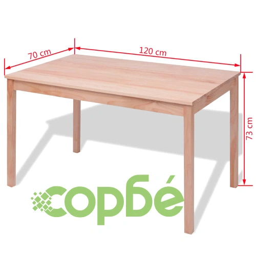 Трапезен комплект, 7 части, борово дърво ➤ топ цена ➤ sorbe.bg