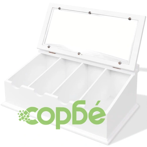 Поставка за прибори за хранене, MDF, бяла, бароков стил ➤ топ цена ➤ sorbe.bg