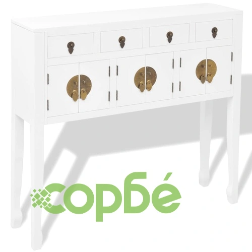 Бюфет китайски стил, масивно дърво, бял ➤ топ цена ➤ sorbe.bg