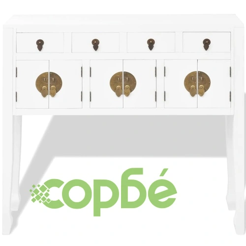 Бюфет китайски стил, масивно дърво, бял ➤ топ цена ➤ sorbe.bg