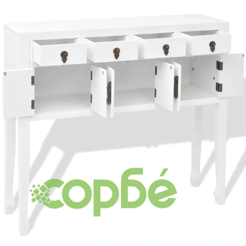 Бюфет китайски стил, масивно дърво, бял ➤ топ цена ➤ sorbe.bg