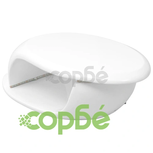 Маса за кафе от фибростъкло и LED осветление, силен гланц, бяла ➤ топ цена ➤ sorbe.bg