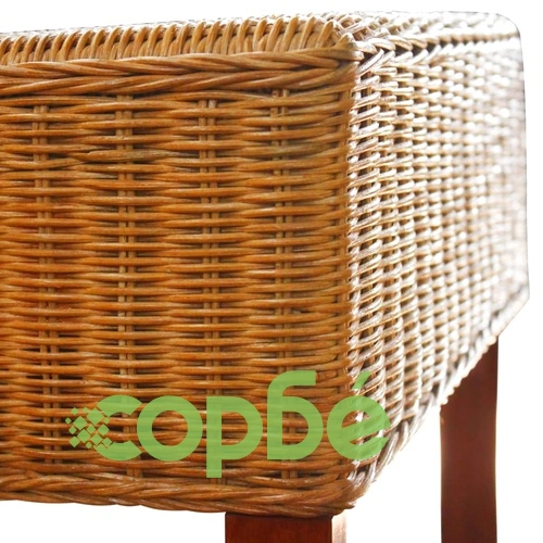 Трапезни столове, 2 бр, кафяви, естествен ратан ➤ топ цена ➤ sorbe.bg