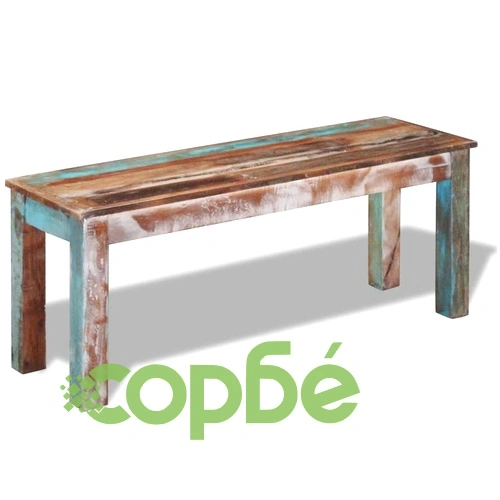 Пейка, регенерирано дърво масив, 110х35х45 см ➤ топ цена ➤ sorbe.bg