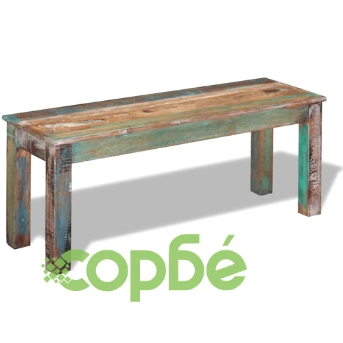 Пейка, регенерирано дърво масив, 110х35х45 см ➤ топ цена ➤ sorbe.bg