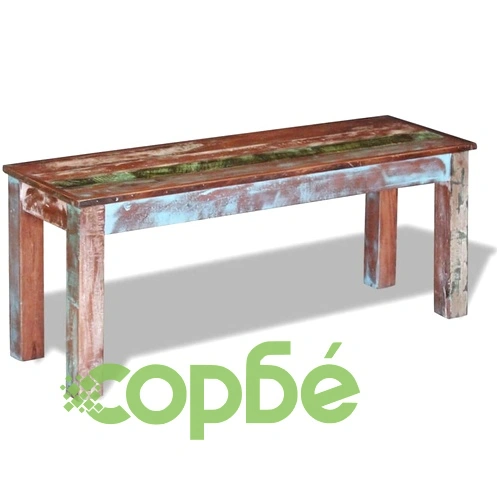 Пейка, регенерирано дърво масив, 110х35х45 см ➤ топ цена ➤ sorbe.bg