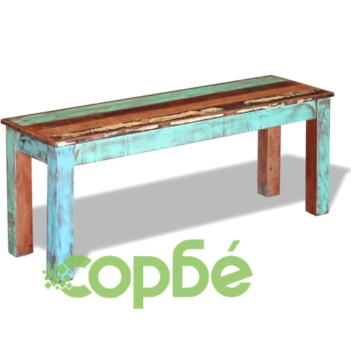 Пейка, регенерирано дърво масив, 110х35х45 см ➤ топ цена ➤ sorbe.bg