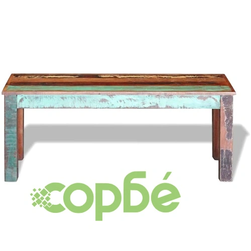 Пейка, регенерирано дърво масив, 110х35х45 см ➤ топ цена ➤ sorbe.bg