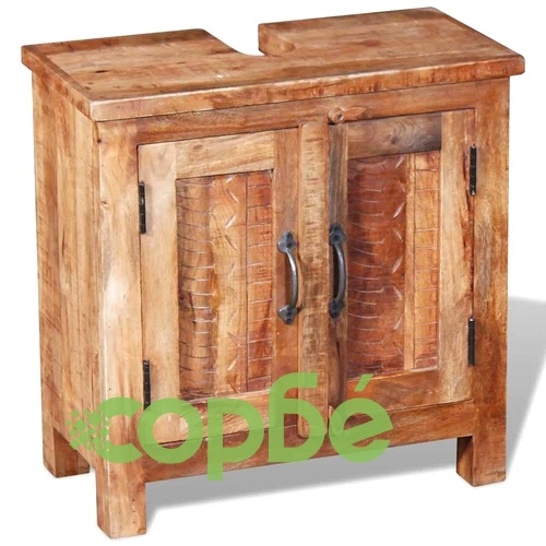 243462  Шкаф за баня с огледало, солидно мангово дърво ➤ топ цена ➤ sorbe.bg