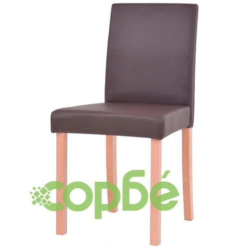 Трапезна маса и столове, 5 части, изкуствена кожа, дъб, кафяво ➤ топ цена ➤ sorbe.bg