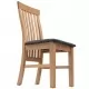 Трапезни столове, 2 бр, дъбов масив и изкуствена кожа