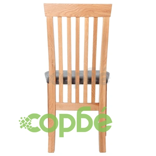 Трапезни столове, 2 бр, дъбов масив и изкуствена кожа ➤ топ цена ➤ sorbe.bg