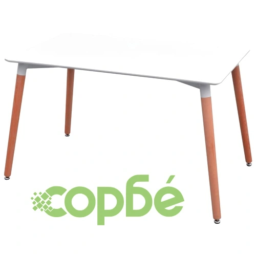 Трапезен комплект от 5 части, маса и 4 стола, бял ➤ топ цена ➤ sorbe.bg