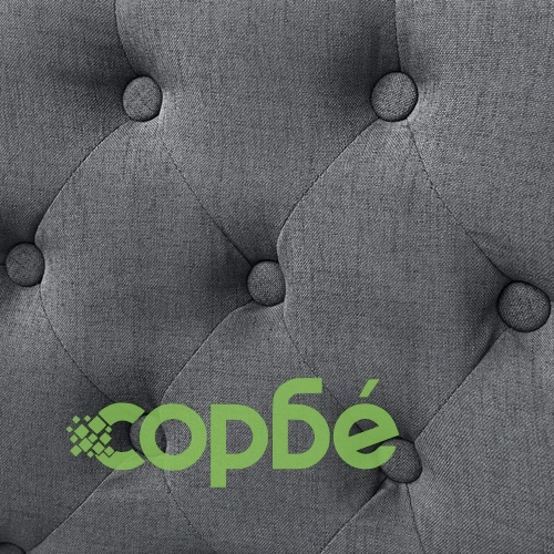 Трапезни столове, 2 бр, тъмносиви, текстил ➤ топ цена ➤ sorbe.bg