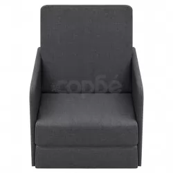 Разтегателен фотьойл, тъмносив, текстил