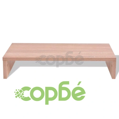 Стойка за монитор, инженерно дърво, 60x23,5x12 см, бежова ➤ топ цена ➤ sorbe.bg