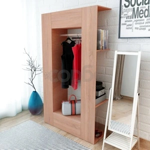 Гардероб, инженерно дърво, 106x36,5x192 см, бежов