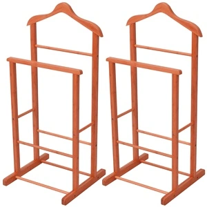 Стелажи за дрехи 2 pcs Кафяво 46 x 40 x 95 см бамбук