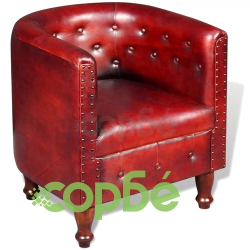 Фотьойл, кафяв, естествена кожа ➤ топ цена ➤ sorbe.bg